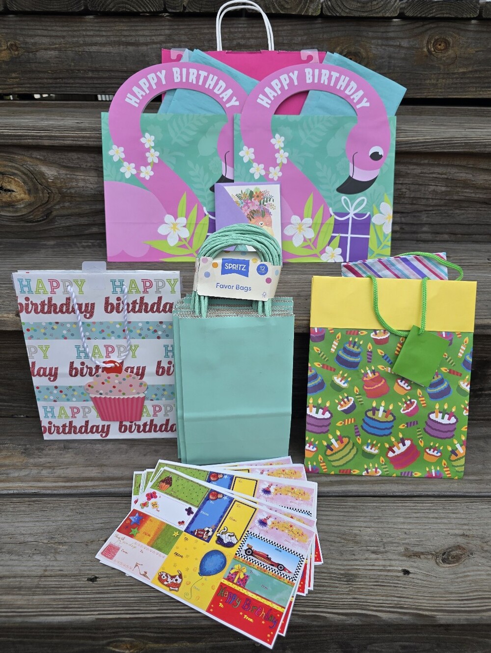 34 Pc. Set - Assorted Gift Bags, Tags, & Tissue Paper